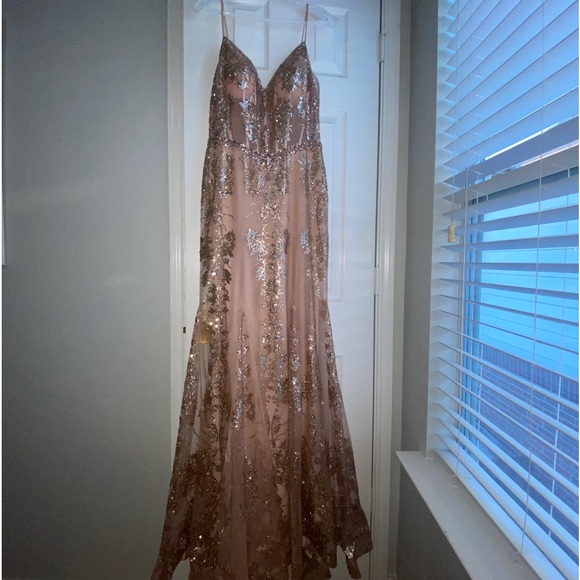 Prom long dress corset dress with sequins - Picture 3 of 7